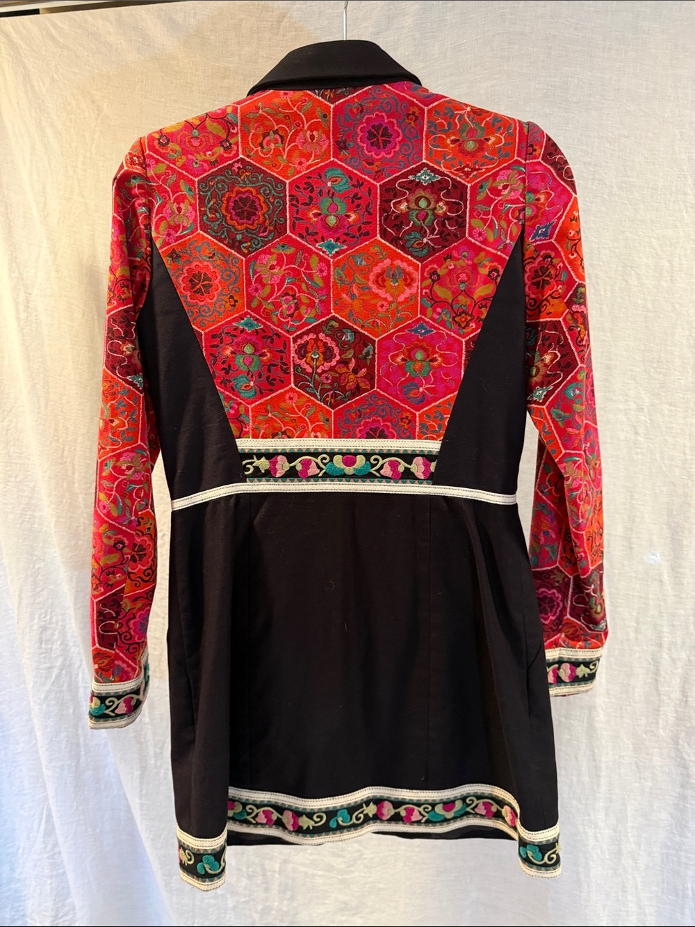 elevenses/Anthropologie Satsuma Embroidered Patchwork Jacket size 2 - Picture 6 of 10